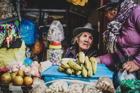 Food vendor in Lima, Peru